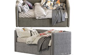 Childrens sofa bed with decorative pillows 4