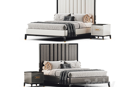 High End Art Deco Style Bed