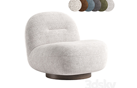 Soft Cozy Boucle Ivory Natural Otis Swivel Accent Chair