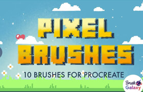 Brushgalaxy - Pixel Brush Pack For Procreate - 笔刷