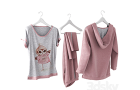 Sports clothing on hangers