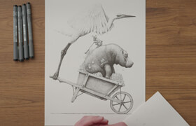 Domestika - Surrealistic Fineliner Illustration by Redmer Hoekstra