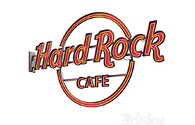 Hard Rock cafe neon sign
