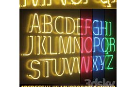 Light modules Set 25 Neon Alphabet