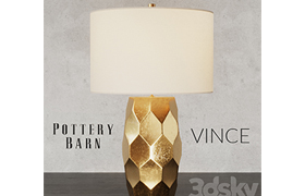 Pottery Barn VINCE Faceted Table Lamp