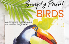 Simply Paint Birds A complete watercolour course for beginners (True EPUB) - book