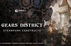 Superhivemarket - Gears District - Steampunk Constructs Kitbash Buildings