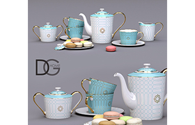 Tea set from DG Home + macaroon