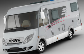 CGTrader - Hymer Exis Motorhome - 模型
