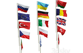 Flags of different countries 15 species