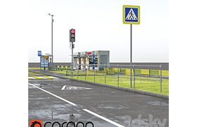 Set of road elements blagoustvoystva