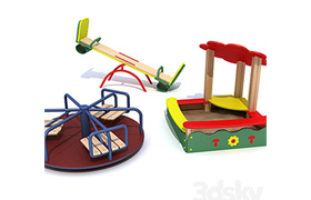 Ksil sandbox, turntables, rocking chair