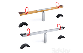 Horizontal swing with Kompan tires