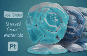 Artstation - Stylized Smart Materials and Base Materials  Ice, Snow - 材质