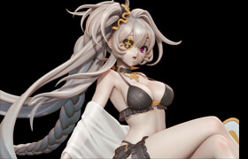 Coloso - Beautiful girl character modeling class finished with Zbrush, 3ds Max