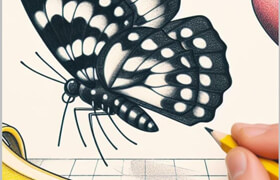 How to draw a 3D drawing, a pencil illusion on paper technique for creating with step-by-step explanations (EPUB) - book