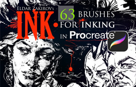 INK - 63 Brushes For Inking in Procreate
