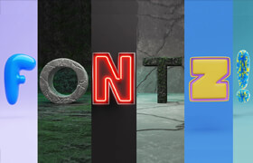 FONTZ - Free 3D fonts by ThreeDee