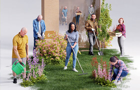 Humano 3D- 2209 - Gardening 01 - 模型