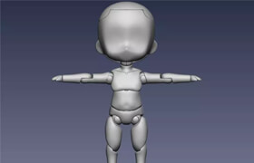 Cgtrader - Chibi Nendo doll body articulated 3D print model - 模型
