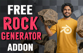 S4C Rock Generator - Blender 一键创建岩石的插件