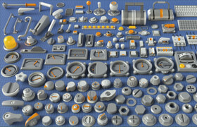 Artstation - Industrial Kitbash - 9 - 156 pieces - 模型