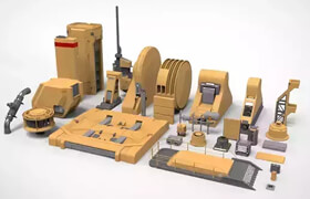 CGTrader - sci-fi Architecture kitbash 37 3D model