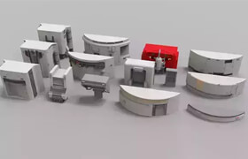 CGTrader - sci-fi Architecture kitbash 38 3D model