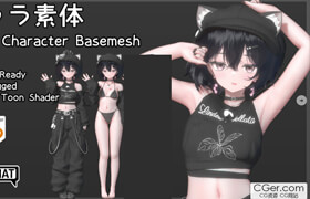 Anime Character Basemesh v11.2.1 [Blender VRChat]