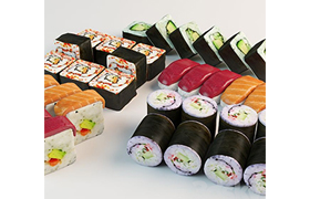 Set Sushi rolls and sushi