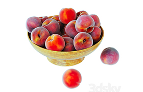 Peaches in a Wooden Vase