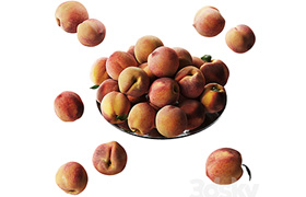 Peaches on a plate
