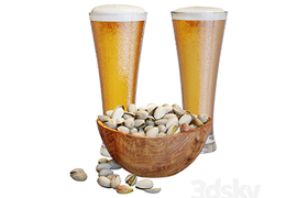 Food Set 20 Pistachios and Beer