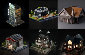 BlenderKit Architecture Pack 1 - 模型