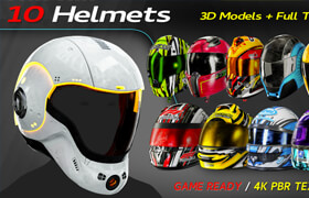 Artstation - 10 Helmets + Full Tutorial and 3D Models
