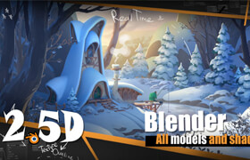 Gumroad - 2.5D blender scene + guide - Winder Days - WINTER30