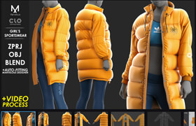 Artstation - Girl's Sportswear - Marvelous - CLO Project file - 模型