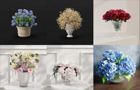 Blender 3D Flowers Pack - 模型