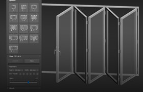 ArchViz Tools Bifold Door Generator