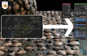 Paved Street Procedural Material - blender