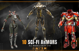 Superhivemarket - 10 Sci-Fi Armor Models - 模型