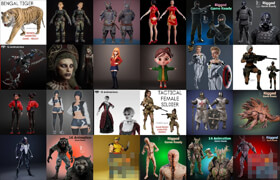 Blender 3D Сharacters Pack - 模型