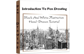 Introduction To Pen Drawing Black And White Illustration Hand-Drawn Tutorial (EPUB) - book
