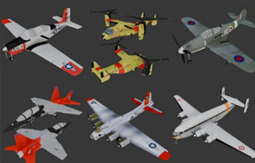 BlenderKit Aircrafts Pack 40 - 模型