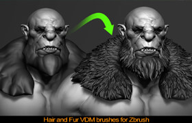 Artstation - Hair and Fur VDM Brushes - zb笔刷