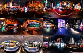 Manhattan Nightlights Illumination Vol.1 HDRI Bundle - 材质贴图