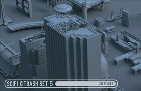 CGTrader - Sci-Fi Dressing Kitbash set 5 - 模型