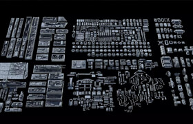 CGTrader - Sci-Fi KitBash And Props Pack - Full Set - 模型