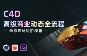 【正版】【大师】C4D高级商业动态全流程【动态设计进阶秘籍】