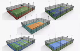 CGTrader - Outdoor Multi Modular Sports Game Court - 模型